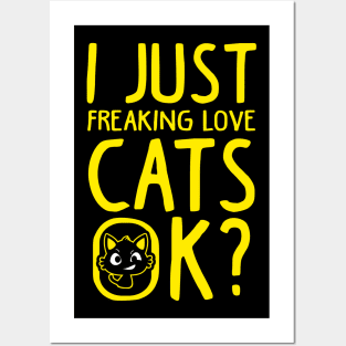 Love Cats Funny Cat Lover Gift Posters and Art